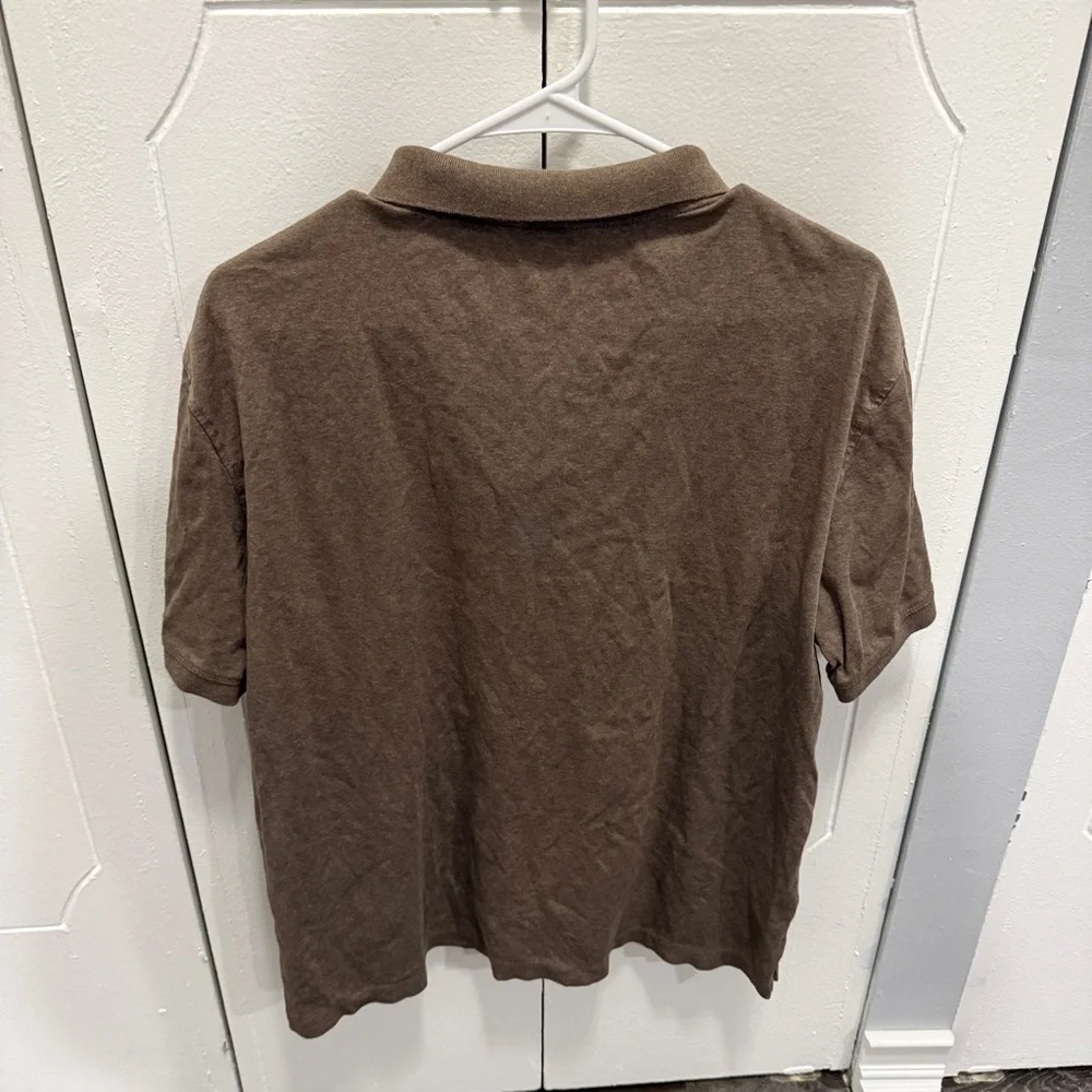 Banana Republic Brown Luxe Touch Performance Short Sleeve Polo